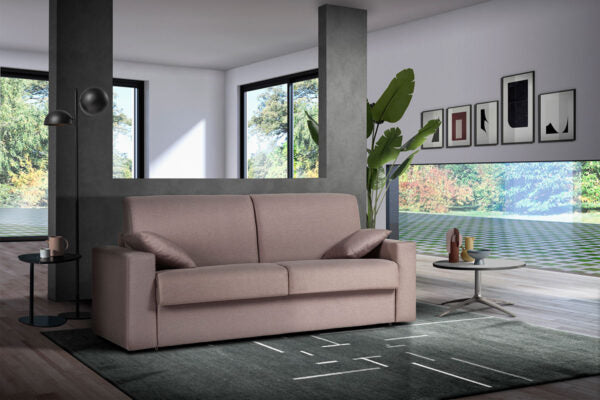Faidanet. poltrona divano letto gonfiabile realizzata in materiale floccato  matrimoniale misure cm.193x231 h.71