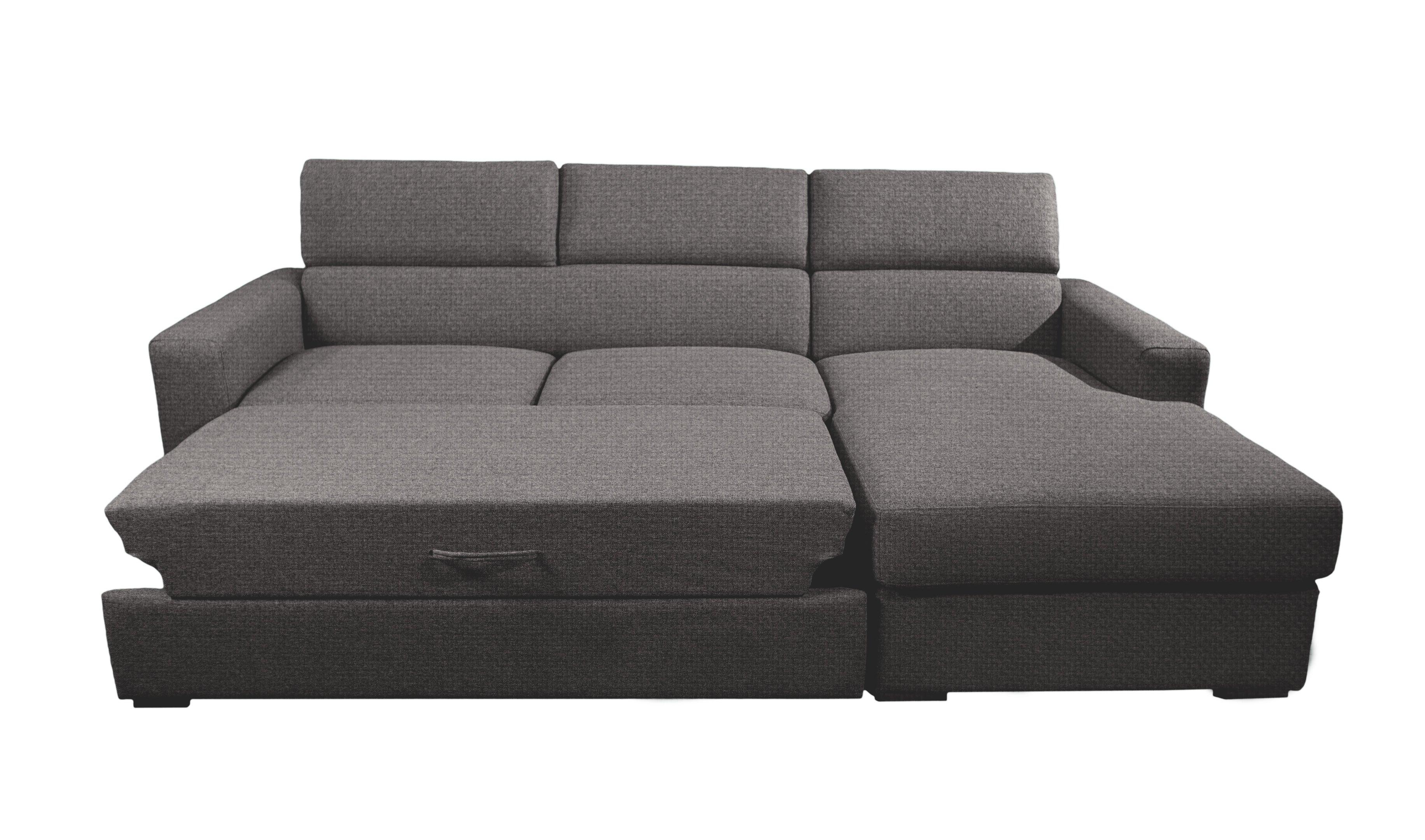 Divano Letto con Penisola Chaise Longue HANSEL - Divanoso